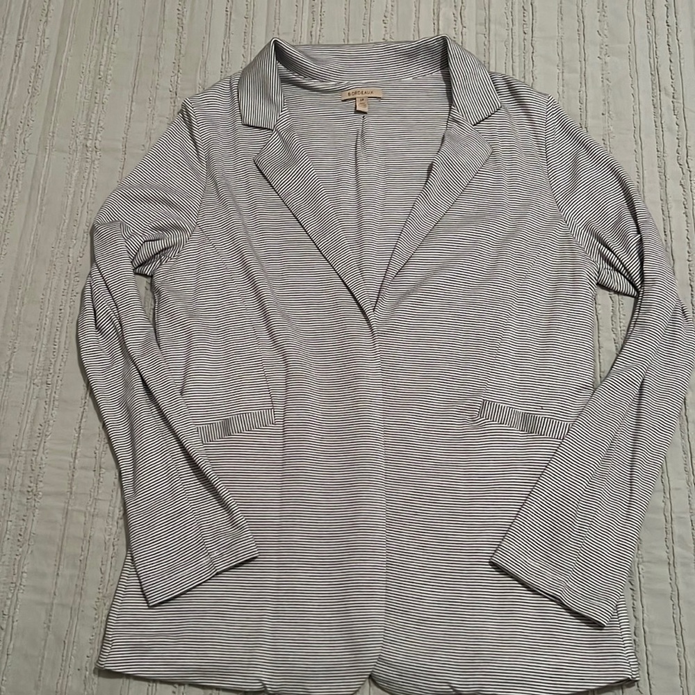 Anthropologie “Bordeaux brand” cotton blazer